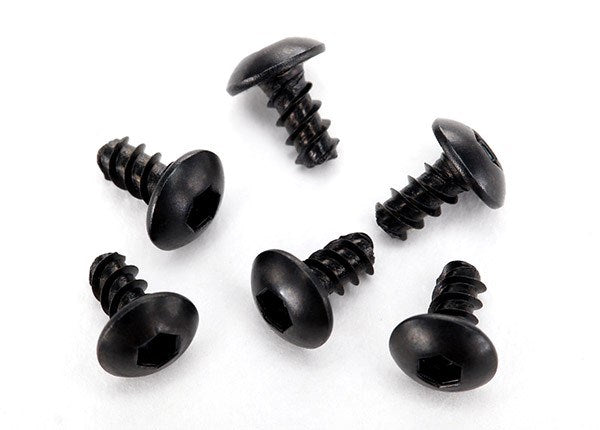 Traxxas 7944 - Screws 2.6x5mm button-head self-tapping (hex drive) (6) (7540674396397)