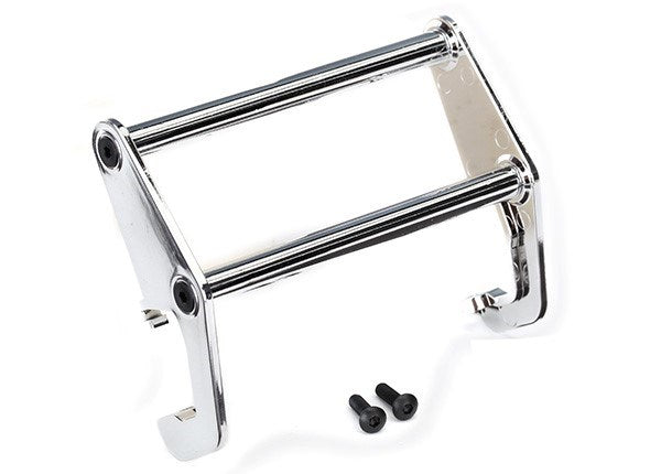 Traxxas 8066 - Push Bar Bumper (Chrome) (Fits #8069 Bumper) (789136965681)