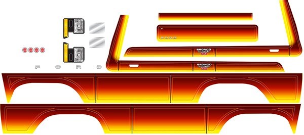 Traxxas 8078 - Decal Sheet Bronco Sunset (fits #8010 body) (789137358897)