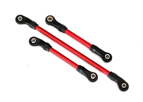 Traxxas 8146R - Steering Link Draglink Panhard Link (Red Powder Coated Steel) (789121269809)