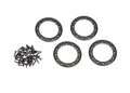 Traxxas 8168T - Beadlock Rings Black (2.2') (Aluminum) (4)/ 2X10 Cs (48) (789121564721)