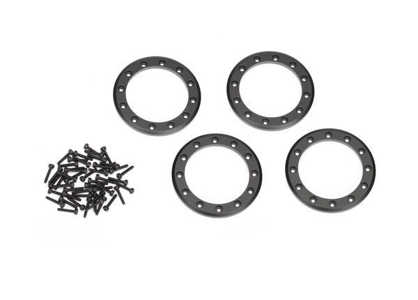 Traxxas 8168T - Beadlock Rings Black (2.2') (Aluminum) (4)/ 2X10 Cs (48) - Hobby City NZ