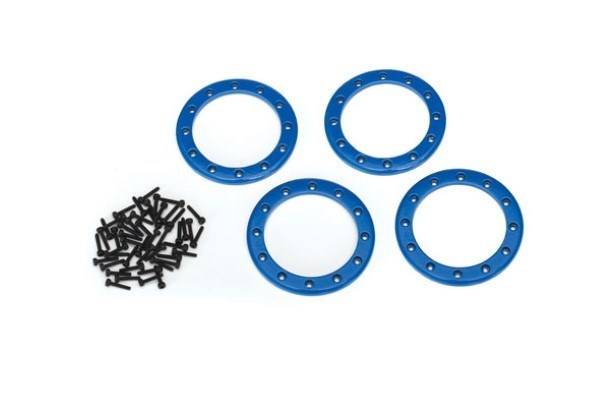 Traxxas 8168X - Beadlock Rings Blue (2.2') (Aluminum) (4)/ 2X10 Cs (48) - Hobby City NZ