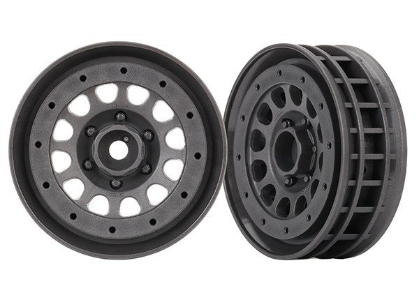 Traxxas 8173A - Wheels Method 105 1.9' (Charcoal Gray Beadlock) (Beadlock Rings Sold Separately) (789138636849)
