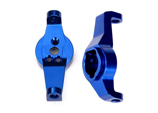 Traxxas 8232X Caster blocks 6061-T6 aluminum (blue-anodized) left and right