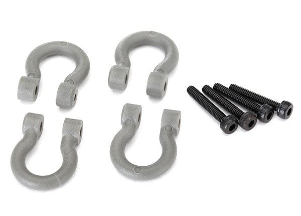 Traxxas 8234 - Bumper D-Rings grey (front or rear)/ 2.0x12 CS (4) (769142489137)