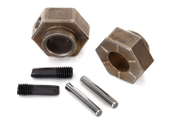 Traxxas 8269 - Wheel hubs 12mm hex (2)/ stub axle pins (2) (steel)