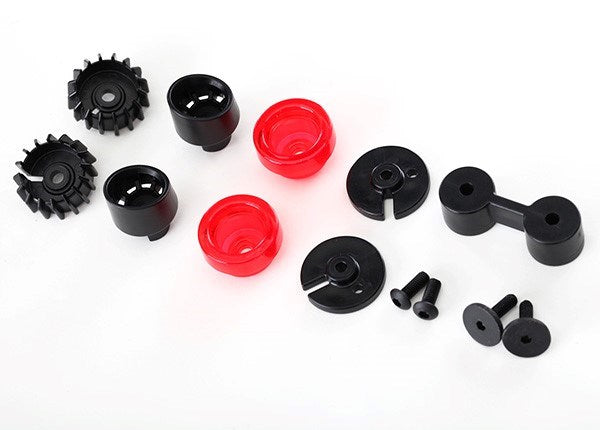 Traxxas 8314 - Tail lights (2)/ tail light mounts (4) / exhaust tip (2)/ exhaust tip mount (1)/ 3x10 flathead screws (2)/ 3x8 BCS (2) (769144225841)