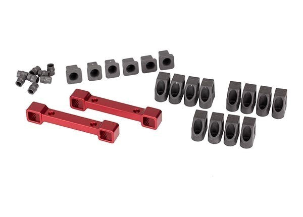 Traxxas 8334R - Mounts Suspension Arms Red-Anodized Aluminum (8827988934893)