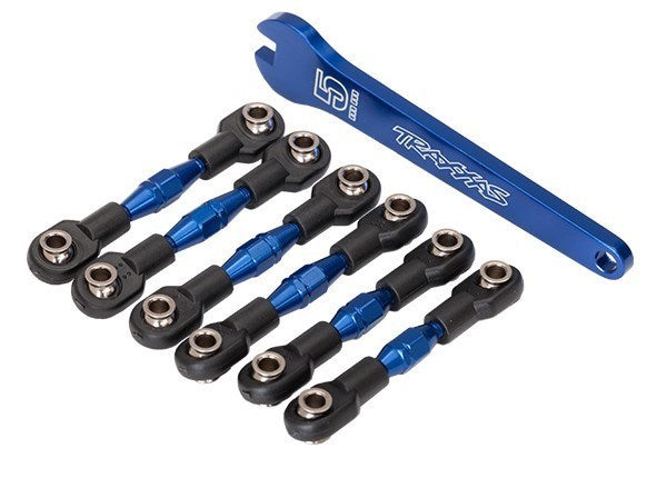 Traxxas 8341X - Turnbuckles and Camber links Aluminum Blue-Anodized (8827989098733)
