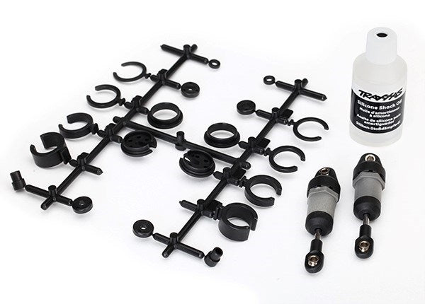 Traxxas 8360 - Ultra Shocks (gray) (short) (includes spring pre-load spacers) (2) (769145405489)