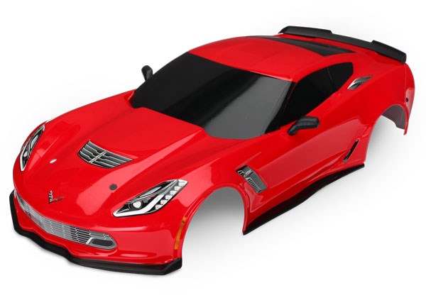 Traxxas 8386R Body Chevrolet Corvette Z06 red (painted decals applied)
