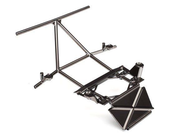 Traxxas 8431X Tube chassis center section front (satin black chrome-plated) (7650720350445)