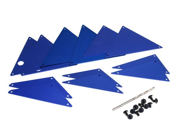 Traxxas 8434X - Tube Chassis Inner Panels Blue-Anodized Aluminum (789141454897)