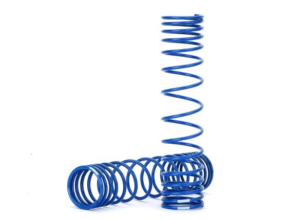 Traxxas 8444A - Spring Shock Front (Blue) (GTR) (progressive 0.833 rate white stripe) (2) (789141618737)