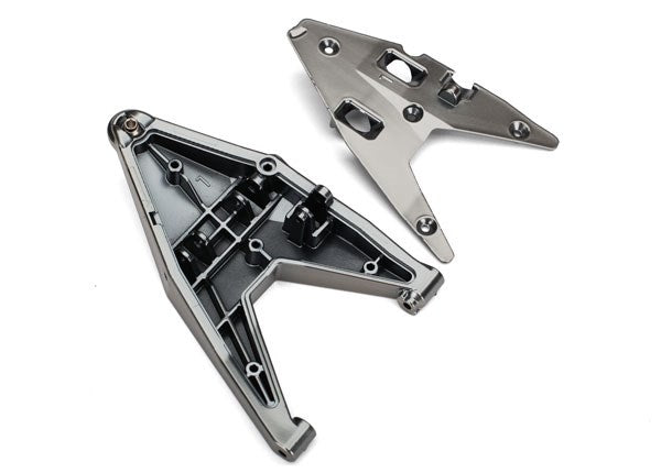 Traxxas 8533X Suspension arm lower left/ arm insert (satin black chrome-plated) (7650721825005)