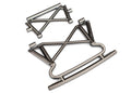 Traxxas 8535X Bumper front/ bumper support (satin black chrome-plated) (7650721988845)