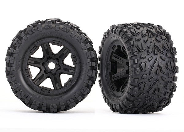 Traxxas 8672 - Black Wheels Talon Ext Tires (2) (789120385073)