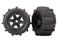 Traxxas 8674 black 3.8' wheels paddle tires (2) (7637917270253)