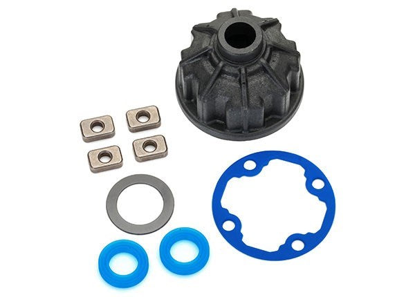 Traxxas 8681 - Carrier differential (heavy duty)/ x-ring gaskets (2)/ ring gear gasket/ spacers (4)/ 12.2x18x0.5 PTFE-coated washer (1) (789120548913)