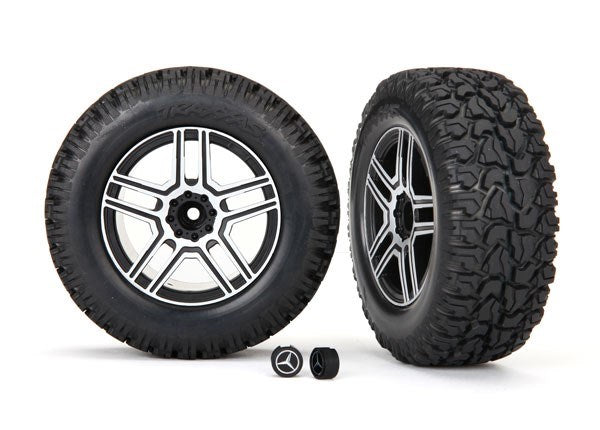 Traxxas 8872 2.6' black satin chrome-plated Mercedes-Benz G 500  4x4 wheels 2.6' tires