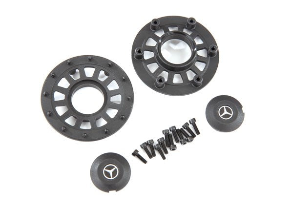 Traxxas 8875 - Center caps (2)/ beadlock rings (2) (requires #8255A extended stub axle) - Hobby City NZ
