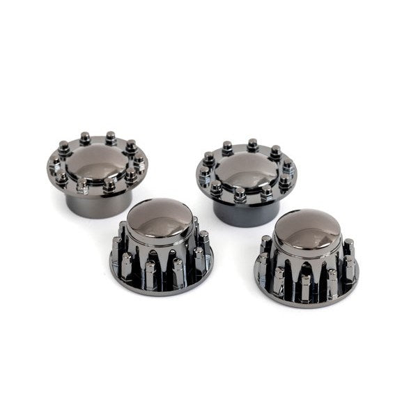 Traxxas 8876R Center caps 2.2" TRX-6 Big Rig wheels black chrome