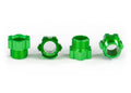 Traxxas 8886G - Stub axle nut aluminum (green-anodized) (4) (8828002533613)