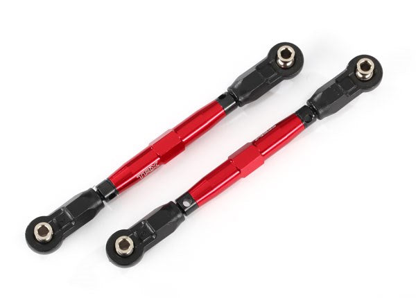 Traxxas 8948R Toe links front (TUBES red-anodized 7075-T6 aluminum stronger than titanium)