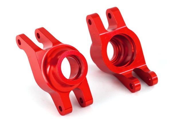 Traxxas 8952R Carriers stub axle (red-anodized 6061-T6 aluminum) (rear) (2)