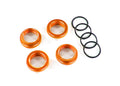 Traxxas 8968A Spring retainer (adjuster) orange-anodized aluminum GT-Maxx shocks (4) (7654629900525)