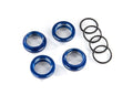 Traxxas 8968X Spring retainer (adjuster) blue-anodized aluminum GT-Maxx shocks (4) (7654630031597)