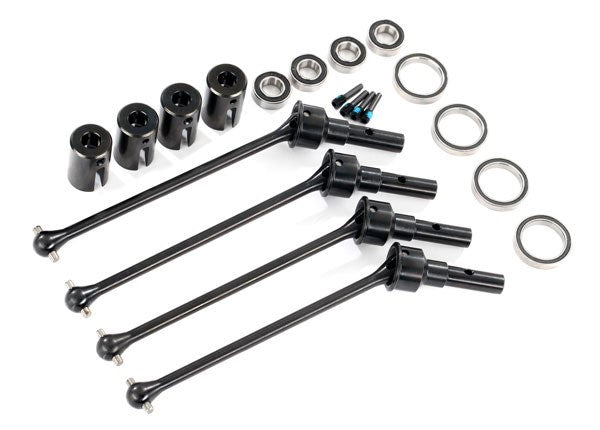 Traxxas 8996X - Driveshafts steel constant-velocity (assembled) front or rear (4) (7637936701677)