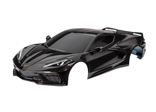 Traxxas 9311A Body Chevrolet Corvette Stingray complete (black) (painted decals applied)