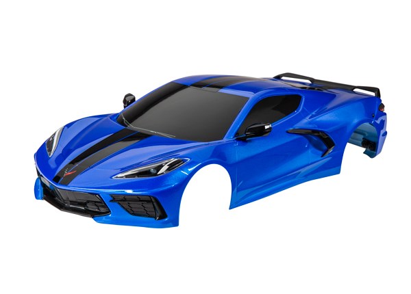 Traxxas 9311X Body Chevrolet Corvette Stingray complete (blue) (painted decals applied)