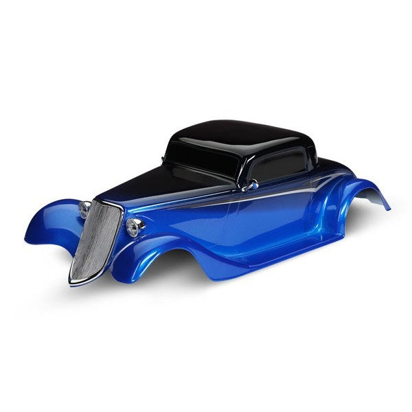 Traxxas 9333X - Body Factory Five '33 Hot Rod Coupe complete (blue) (painted decals applied) (8828006727917)