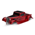 Traxxas 9335R - Body Factory Five '35 Hot Rod Truck complete (red) (painted decals applied) (8828007219437)