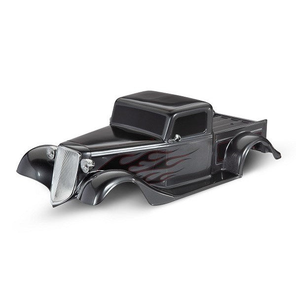Traxxas 9335X - Body Factory Five '35 Hot Rod Truck complete (graphite) (painted decals applied)