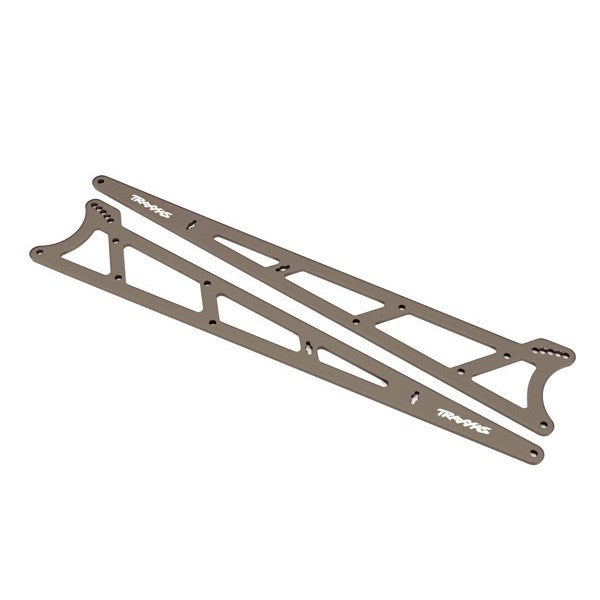 Traxxas 9462 - Side plates wheelie bar charcoal gray (aluminum) (2) (7546262487277)