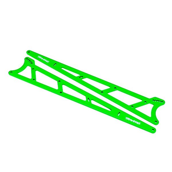 Traxxas 9462G - Side plates wheelie bar green (aluminum) (2)