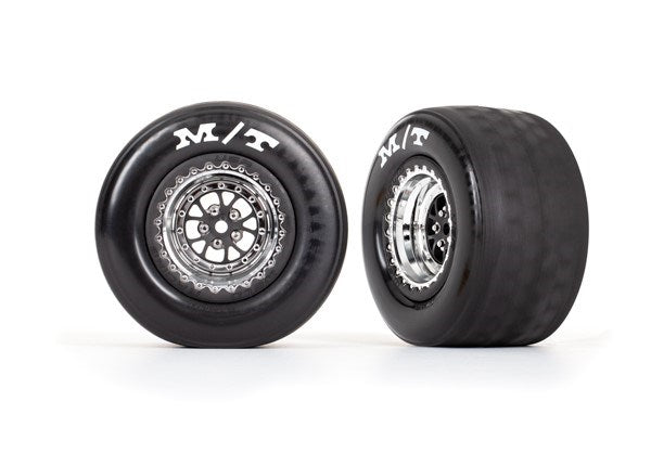 Traxxas 9475R Weld Chrome With Black Wheels (Rear) (2) (7546264420589)