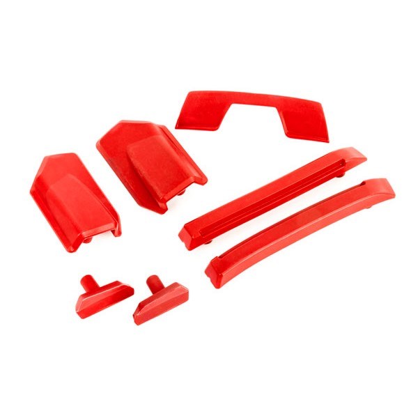 Traxxas 9510R Body reinforcement set red/ skid pads (roof) (7953876418797)