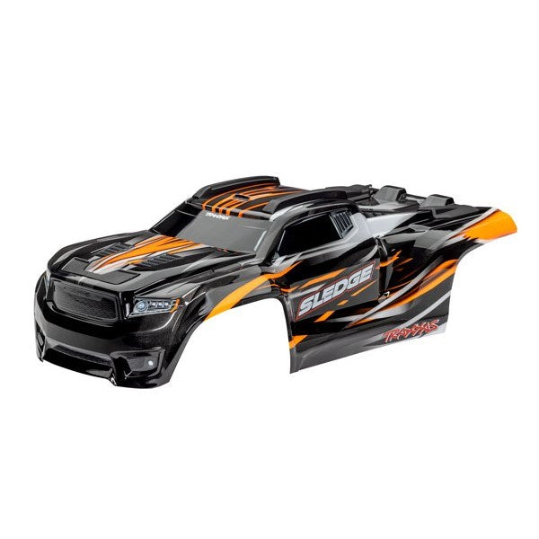 Traxxas 9511T Body Sledge orange/ window grille lights decal sheet (8120409424109)