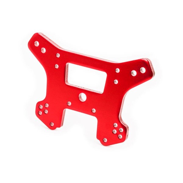 Traxxas 9539R Shock tower front aluminum red-anodized (7953881104621)