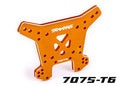 Traxxas 9638T Shock tower rear 7075-T6 aluminum (orange-anodized) (fits Sledge) (8137538011373)