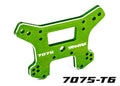 Traxxas 9639G Shock tower front 7075-T6 aluminum (green-anodized) (fits Sledge) (8120465817837)