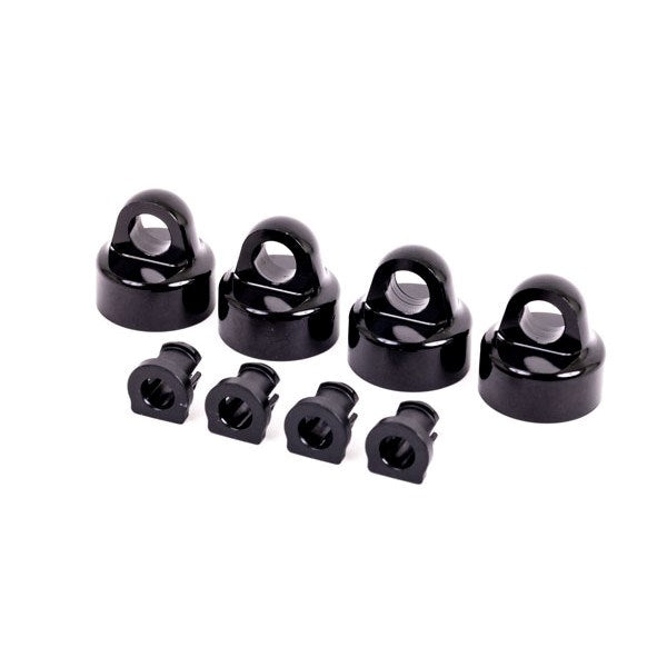 Traxxas 9664A Shock caps aluminum black-anodized GT-Maxx shocks (4) (7861669822701)