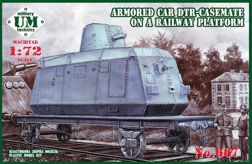 Unimodel 667 1/72 Armored car DTR-casemate on a railway platform (8967487160557)