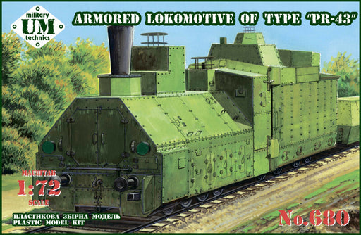 Unimodel 680 1/72 Armored Lokomotive of type PR-43 - Hobby City NZ (8967487193325)