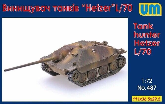 Unimodel 487 1/72 Tank hunter Hetzer L/70 (8967486669037)